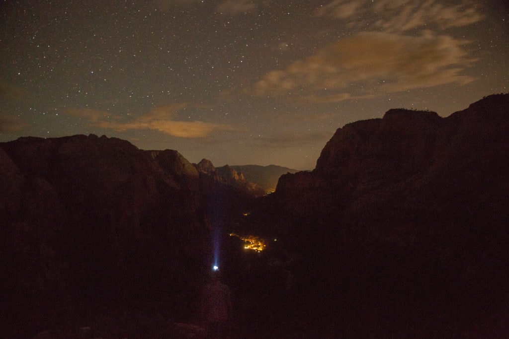 Angels Landing at night