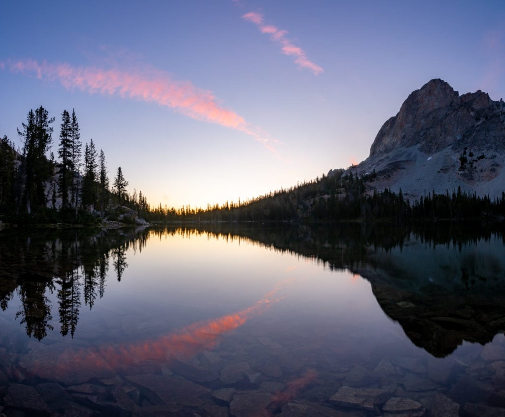 Alice Lake Sawtooth Mountains Idaho Backpacking Sunrise Photography Hiking