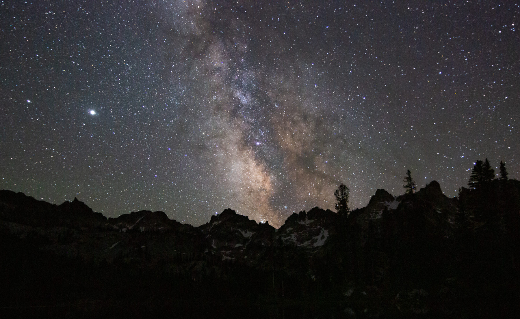 Backpacking Idaho Sawtooth Mountains Alice Lake milky way