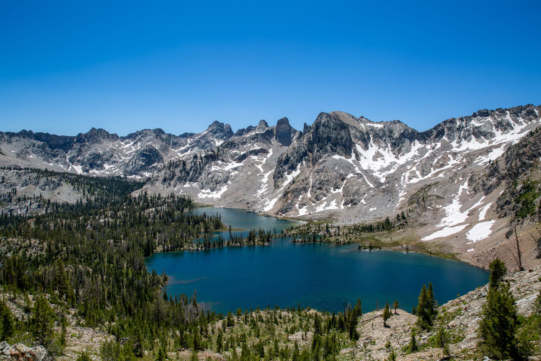 Backpacking Idaho Sawtooth Mountains Alice Lake Toxaway Lake Loop Twin Lakes