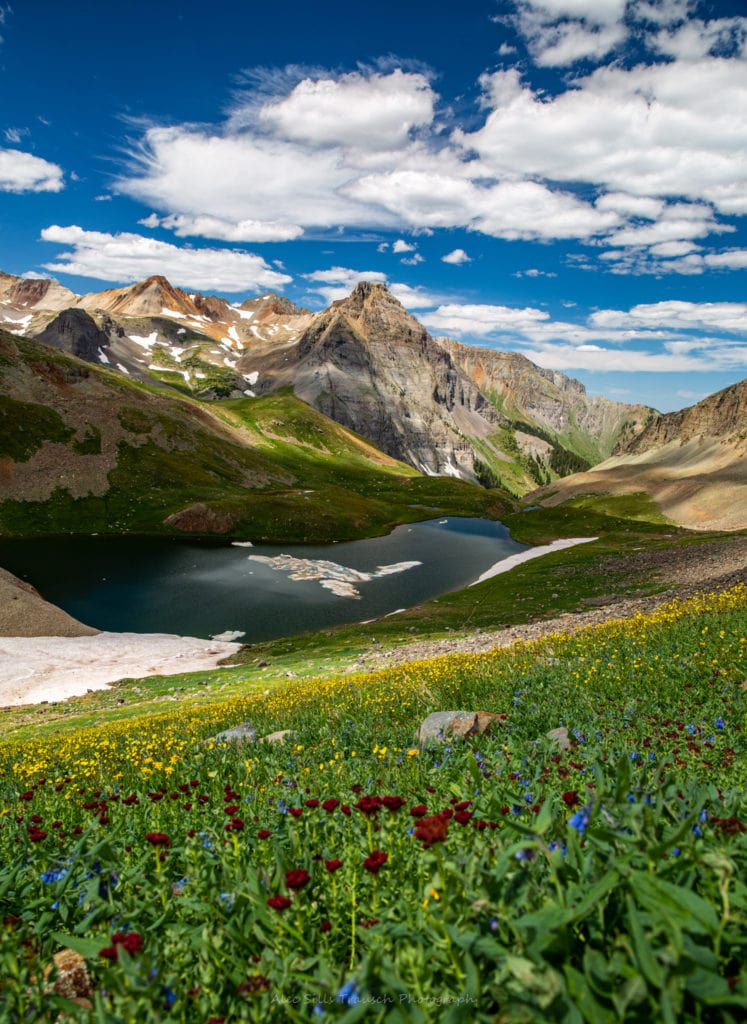 Blue Lakes Colorado Backpacking the San Juans Mountains hiking wildflowers remote backpacking destinations