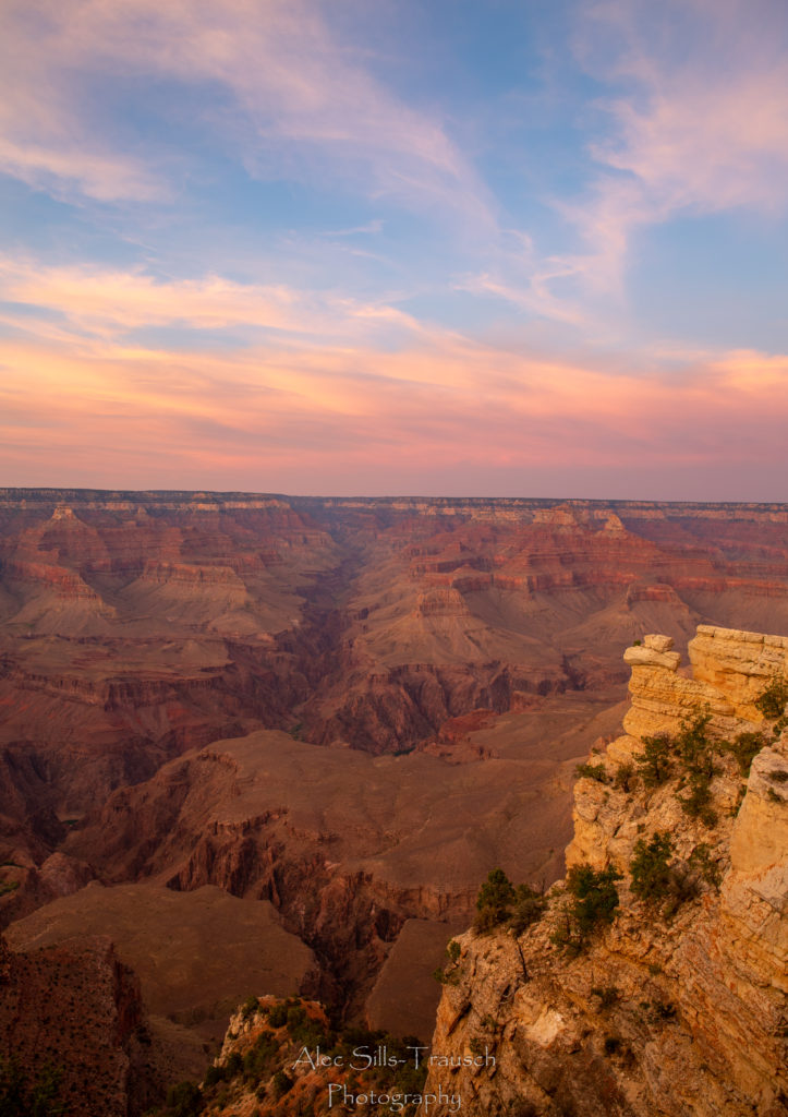 Yavapai Point sunset photography Rim to River Grand Canyon