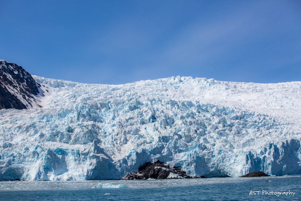 One of the glaciers you can get close to in Kenai Fjords National Park. This is a prefect place to go while in Alaska in August.