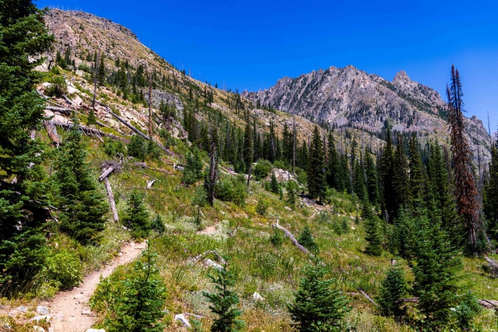 gilpin lake trail heading to the mountains