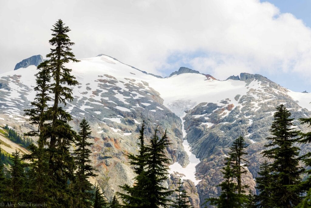 a snowy peak in washington's cascades