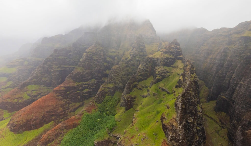 the jagged peaks of the kauai coast