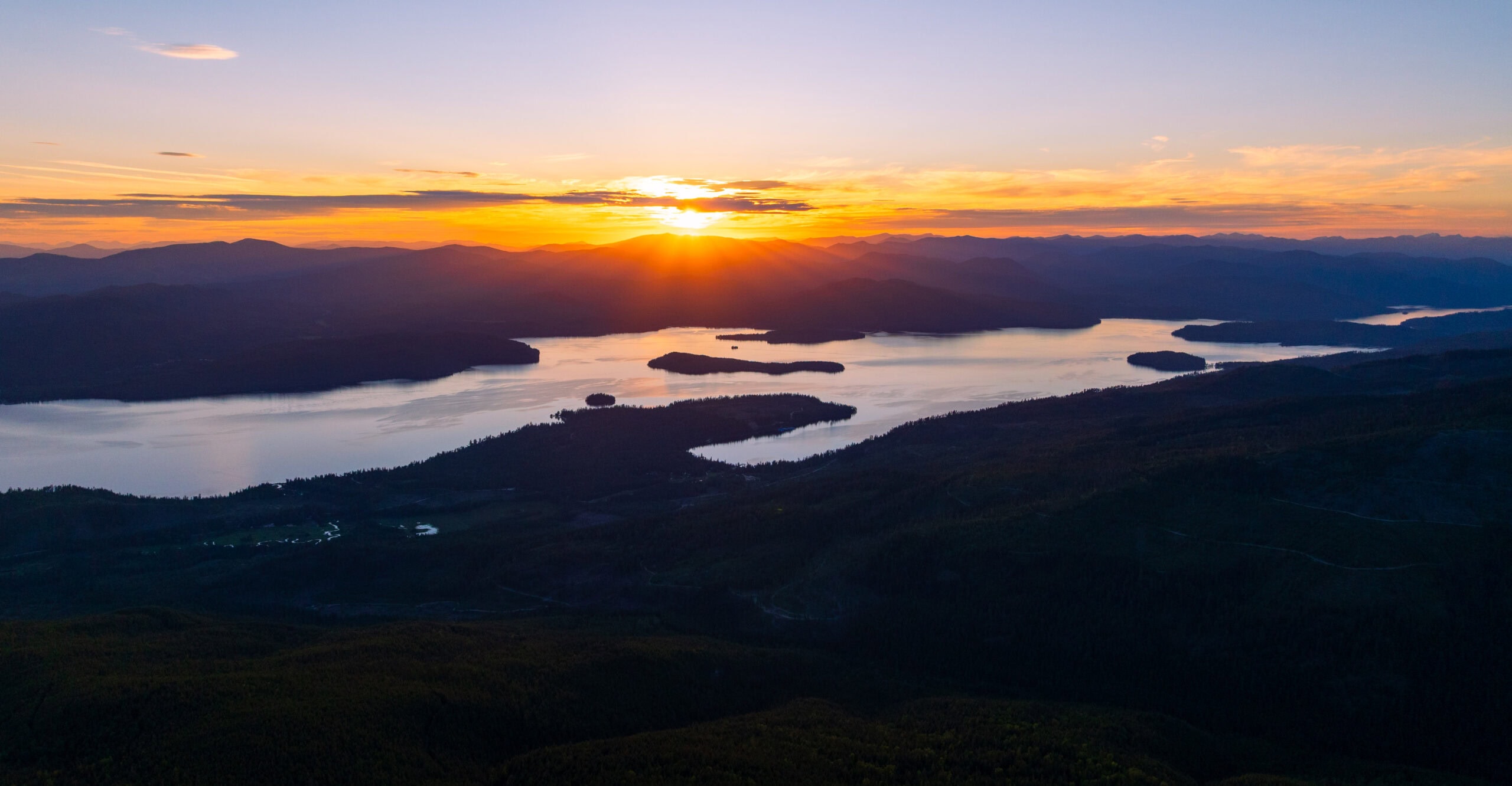 looking out at priest lake in north idaho from sundance mountain