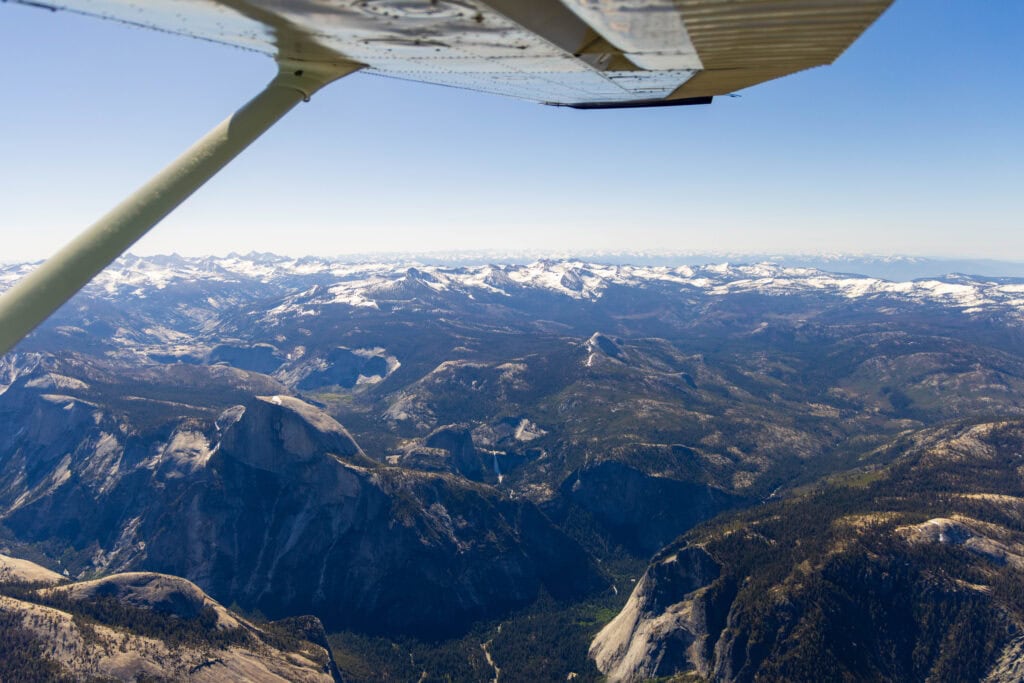yosemite fightseeing with half dome in view