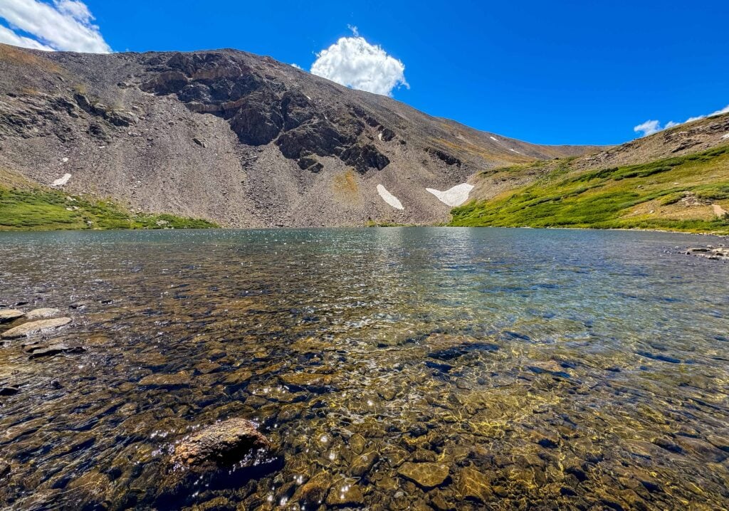 the clear waters of silver dollar lake