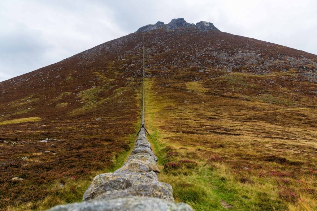 the mourne wall in northern ireland kept sheep out of the drinking water