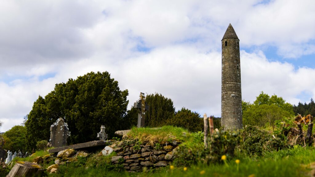 the round tower in wicklow national park