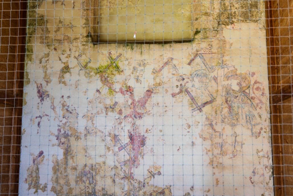 a very old painting in the rock of cashel