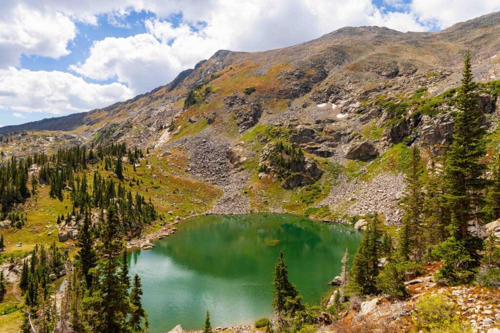 views of fancy lake from the trail