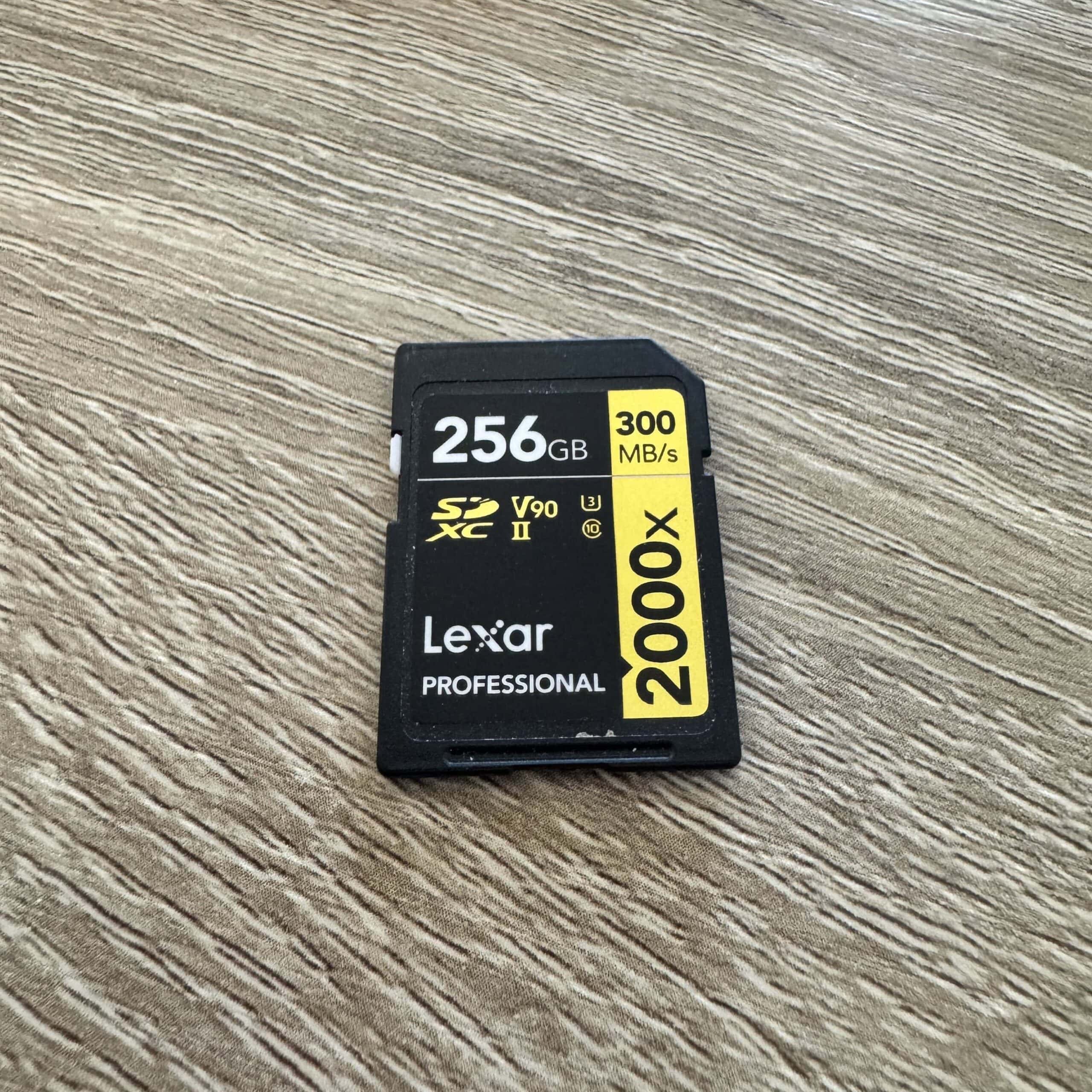 photo of a lexar professional memory card