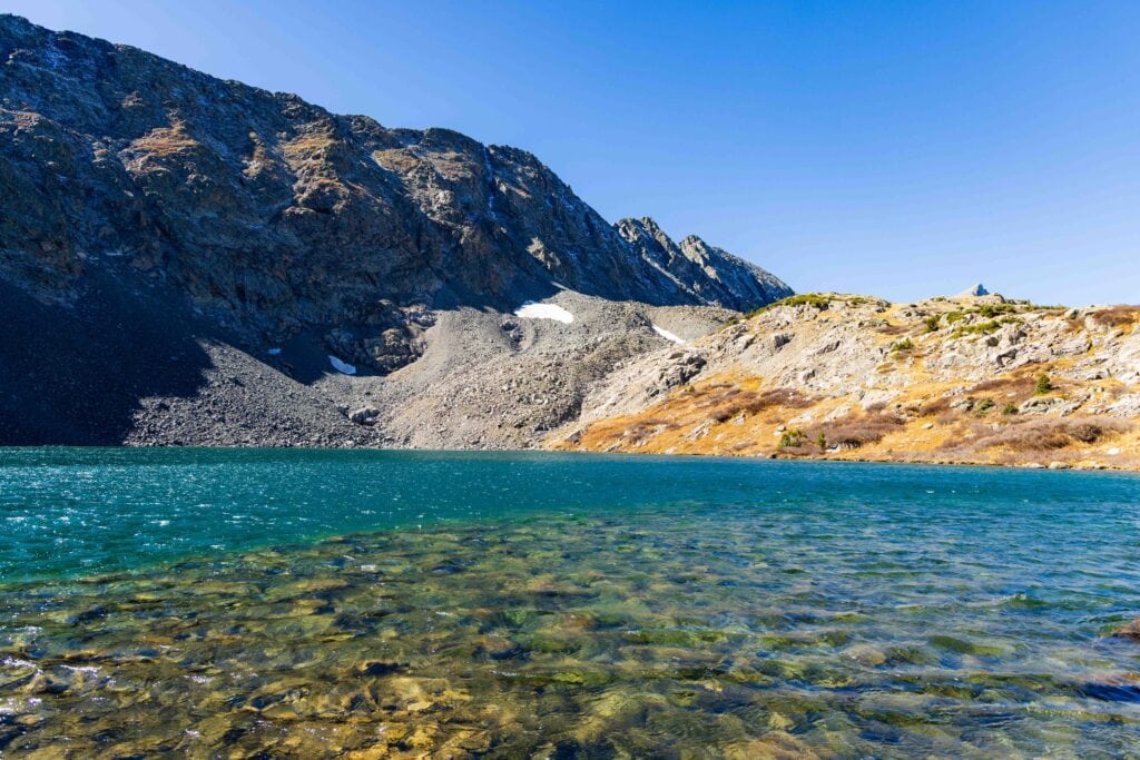light blue upper mohawk lakes with wind blowing