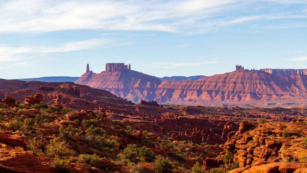 the red rugged landscapes of the desert south west