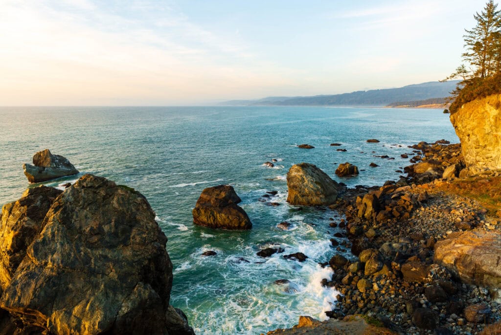 the coast line at sue-meg state park in california