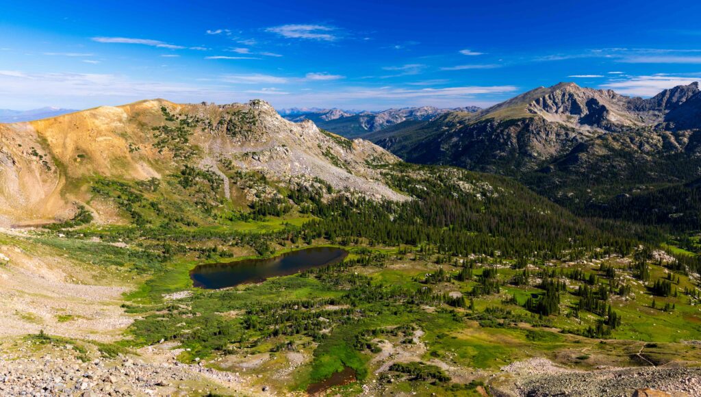the view near arapaho pass in the indian peaks wilderness