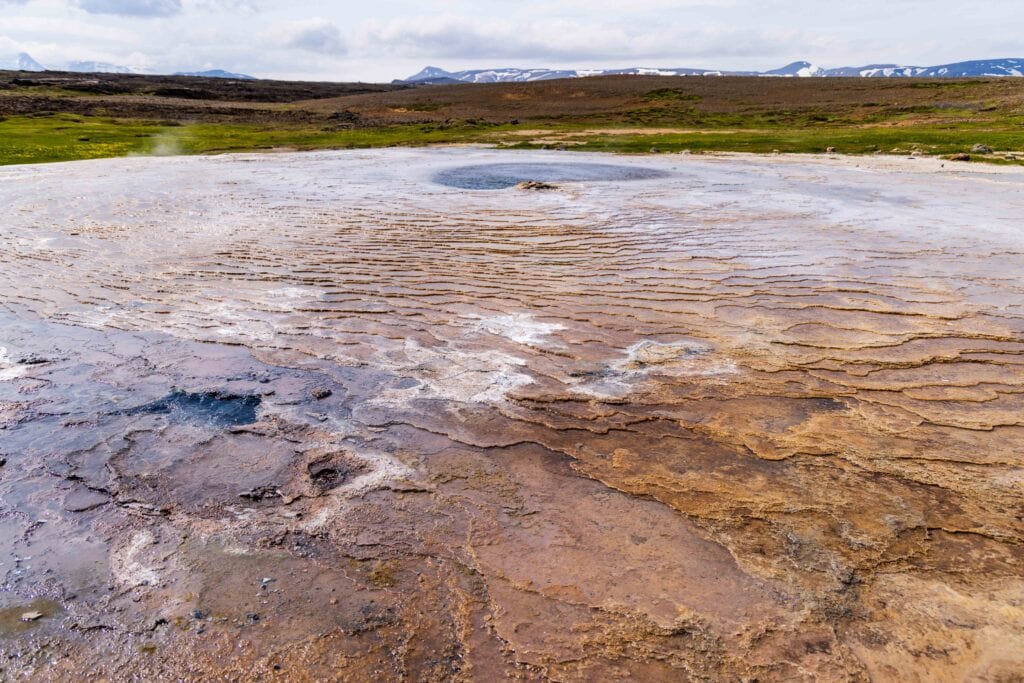 Hveravellir geothermal area in the middle of iceland near the f35 road