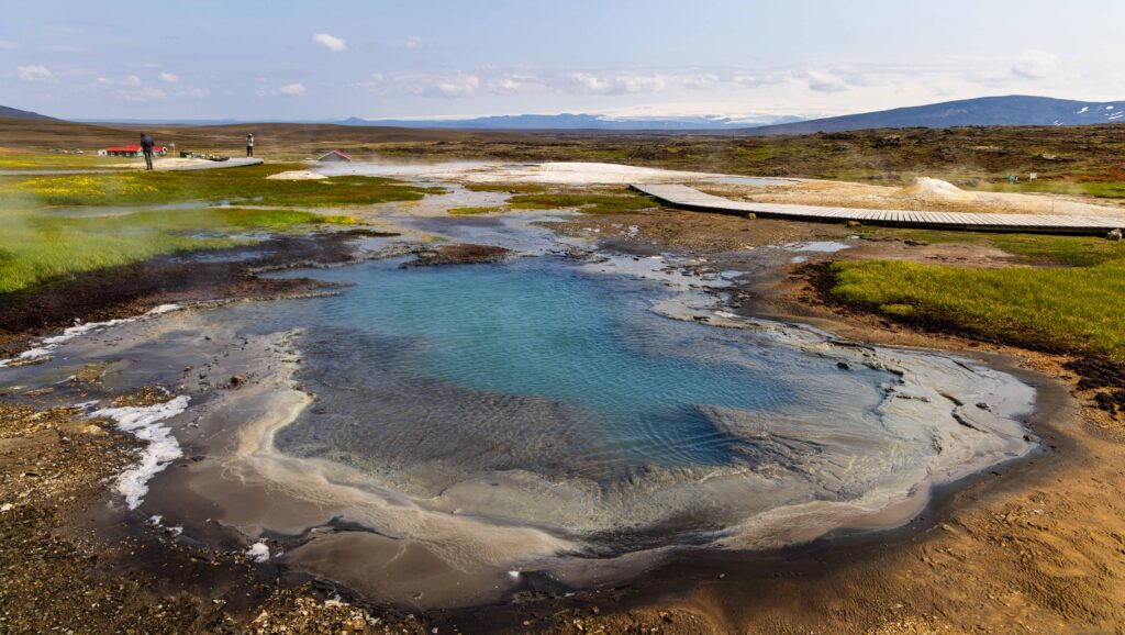 Hveravellir geothermal area in the middle of iceland near the f35 road