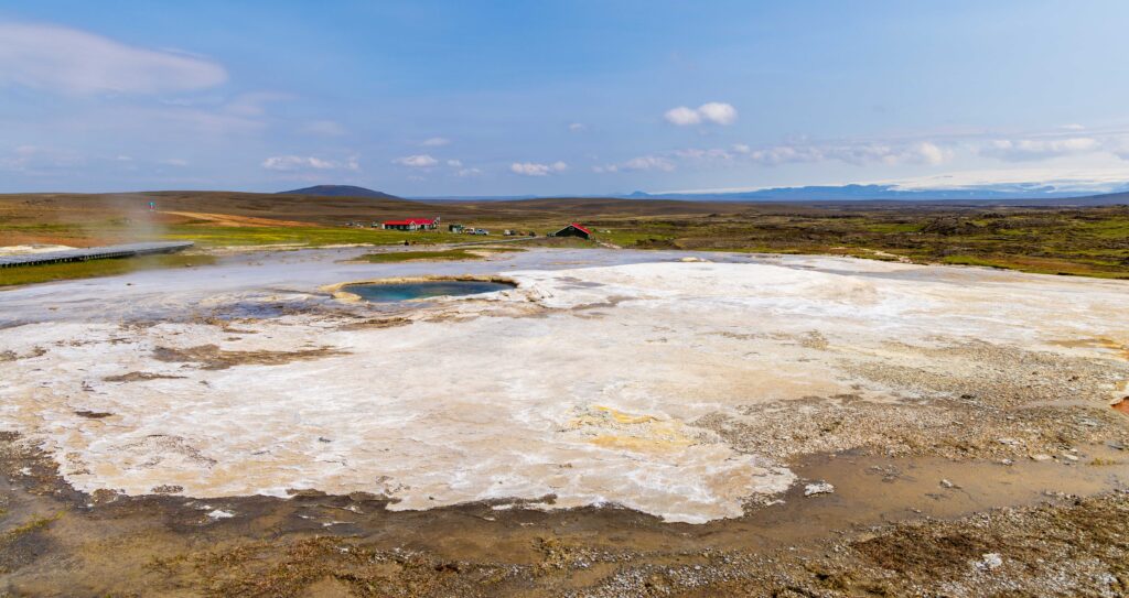 Hveravellir geothermal area in the middle of iceland near the f35 road