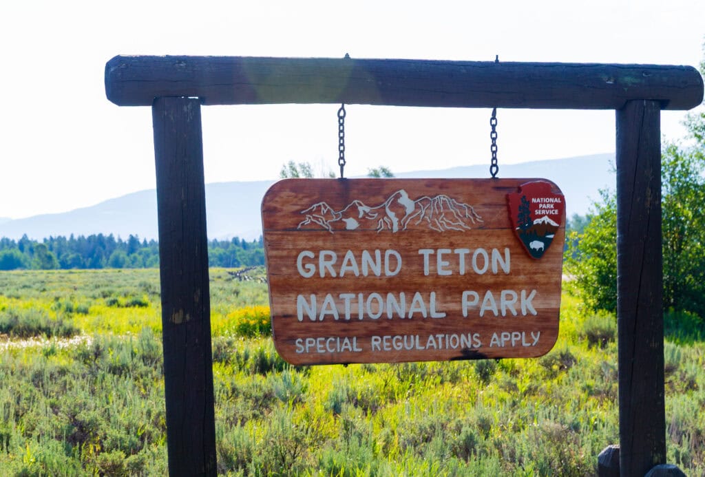 grand teton park sign