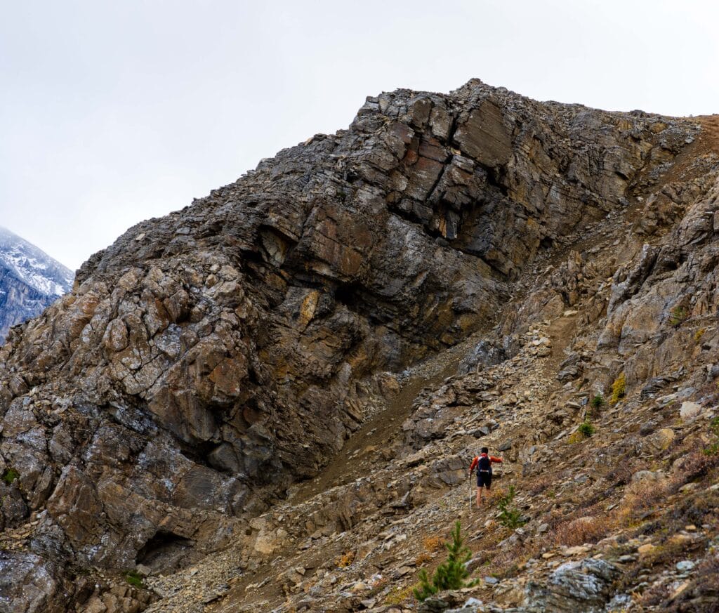 a hiker on the jimmy simpson jr trail in canada