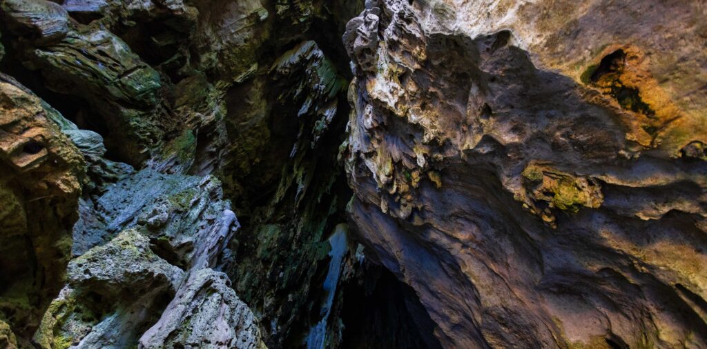 rock formations in the barton creek cave