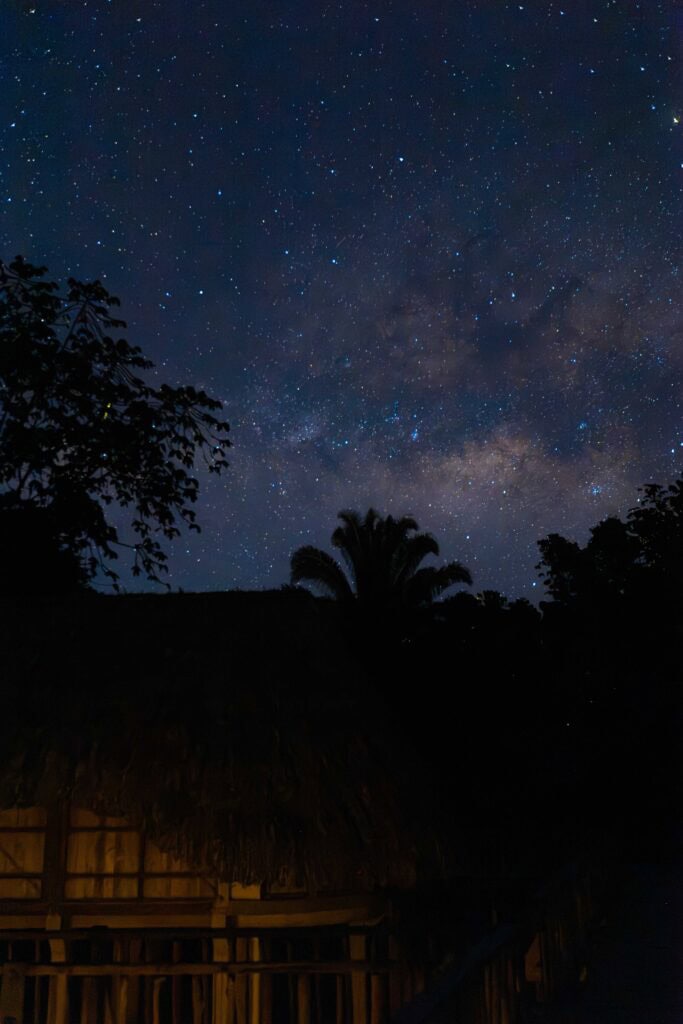 the milkyway over one of the cabanas at jade jungle resort