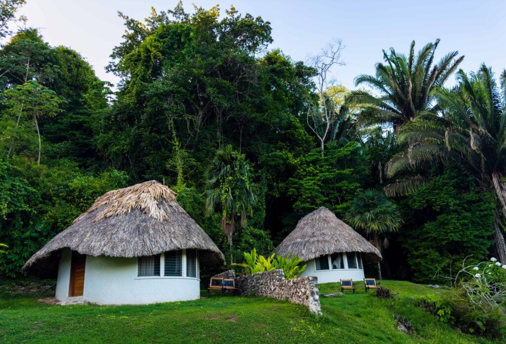 view of hillside cabanas at jade jungle resort