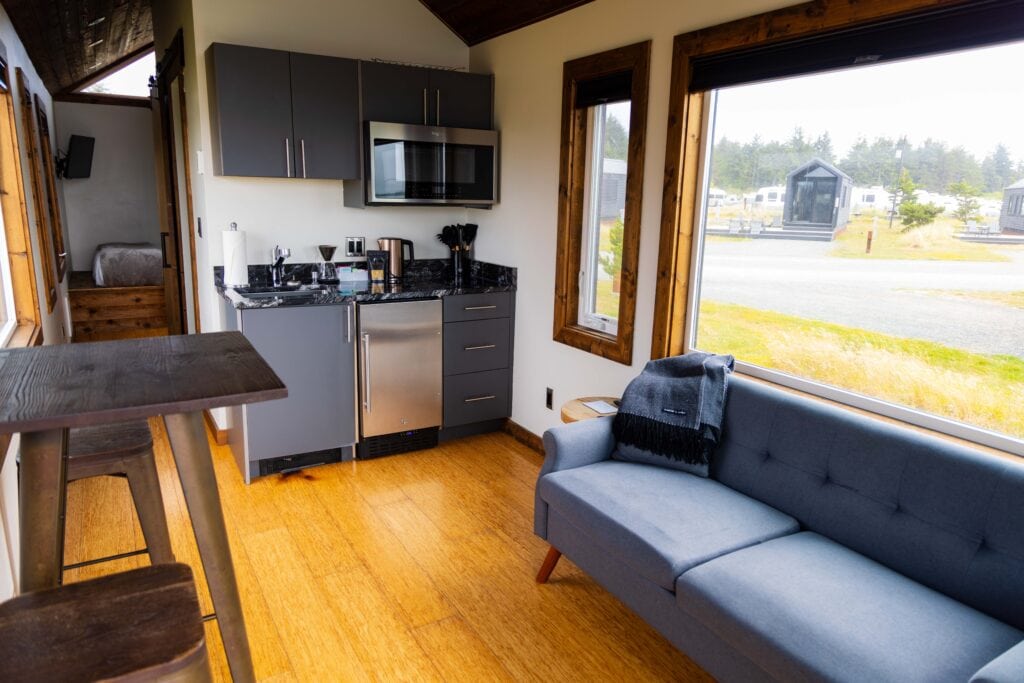 the inside of the bay point landing lodges