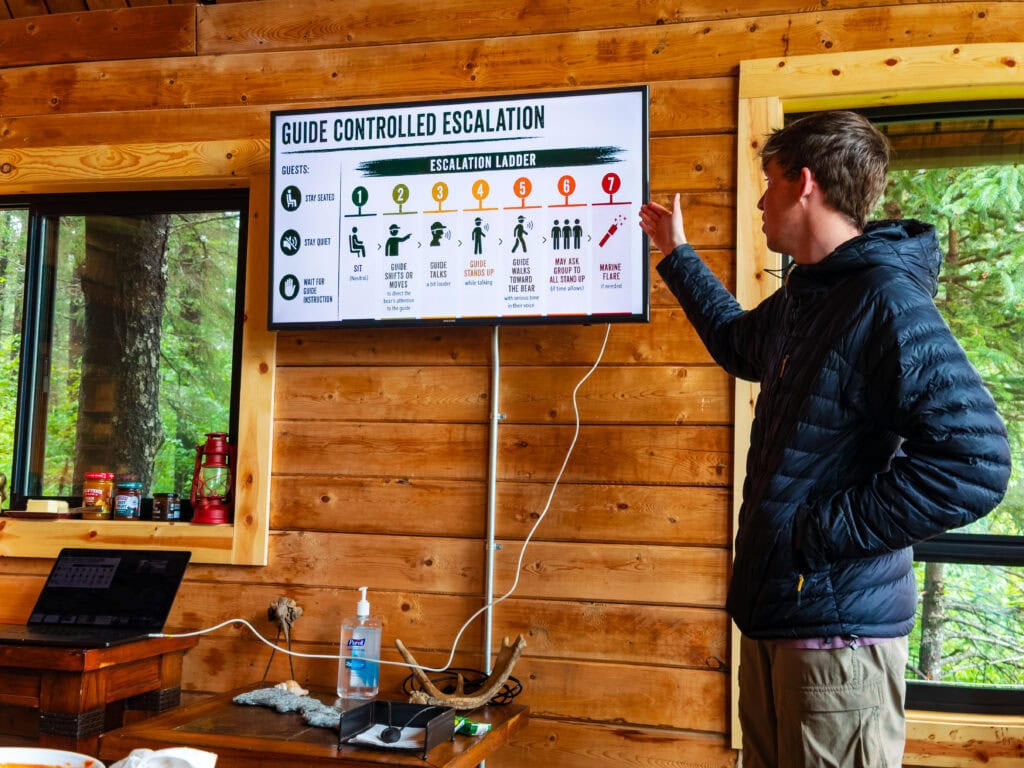 a bear guide talks about how to be safe around bears
