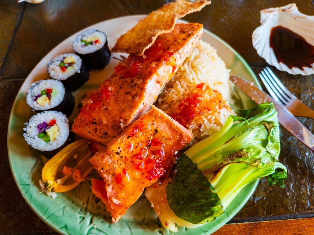 fish and sushi for dinner
