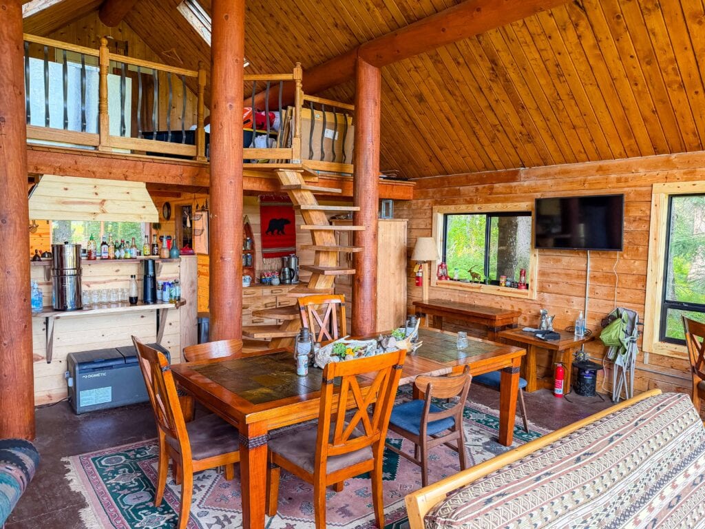 inside of brown bear bay lodge