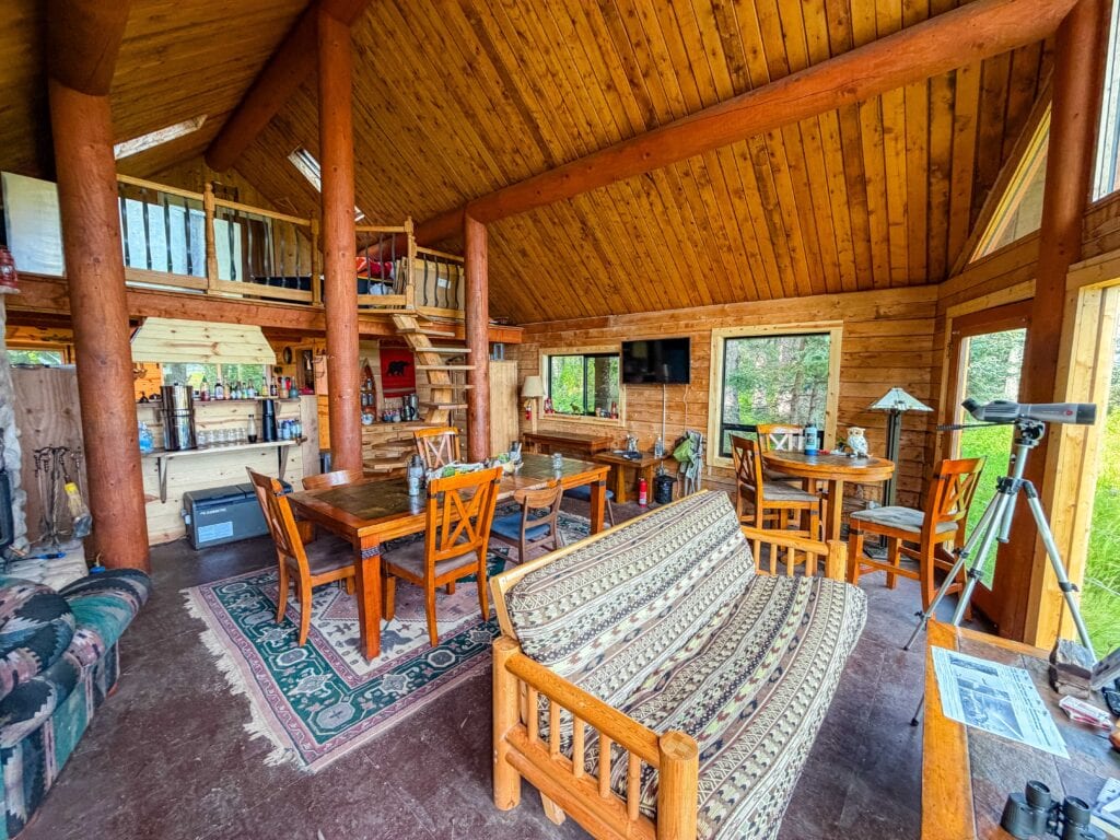 inside of brown bear bay lodge