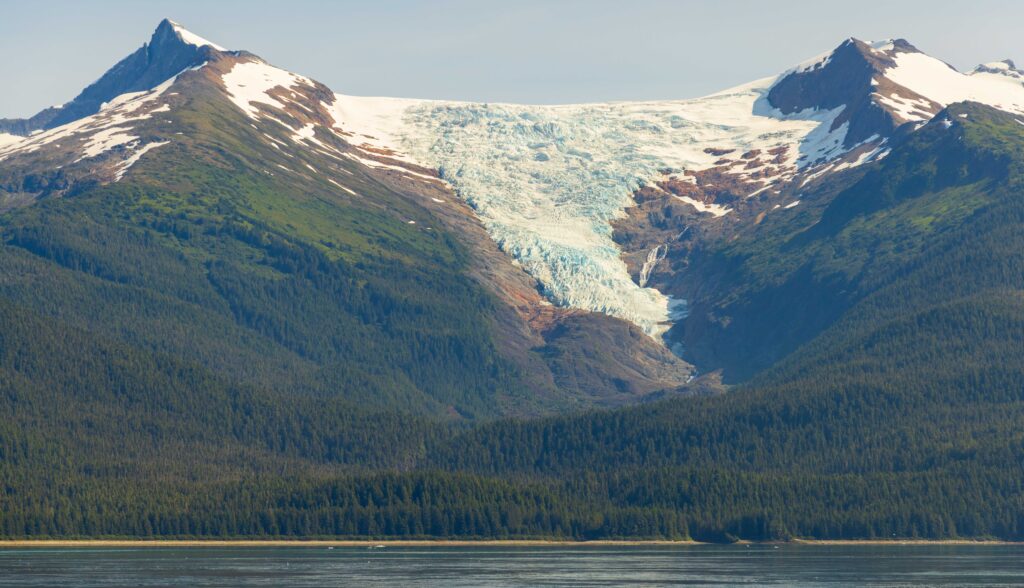 a hanging glacier in alaska