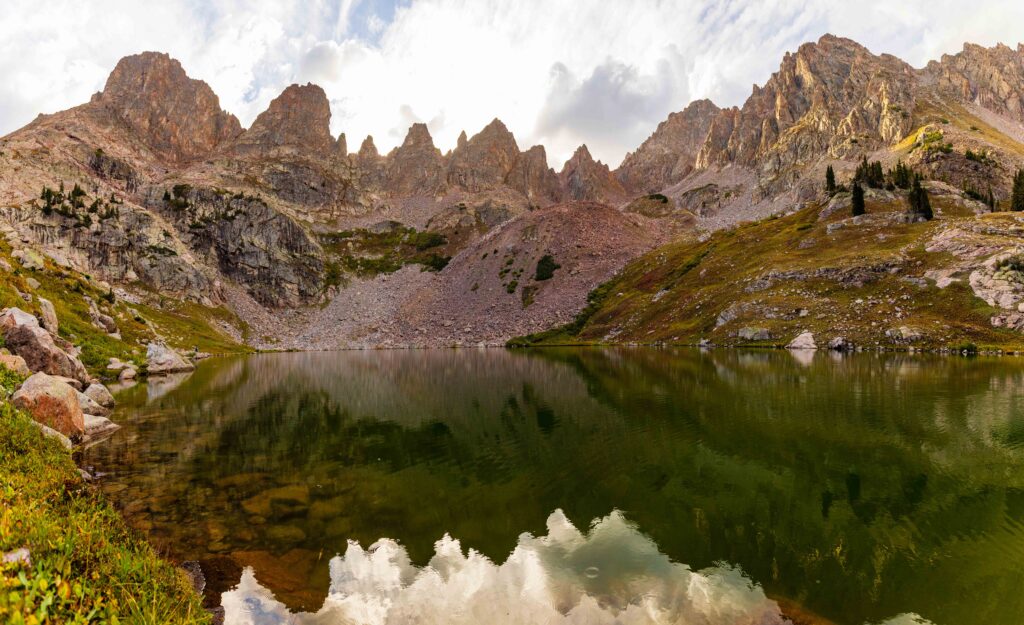 willow lakes with mountain view reflecting off the surface