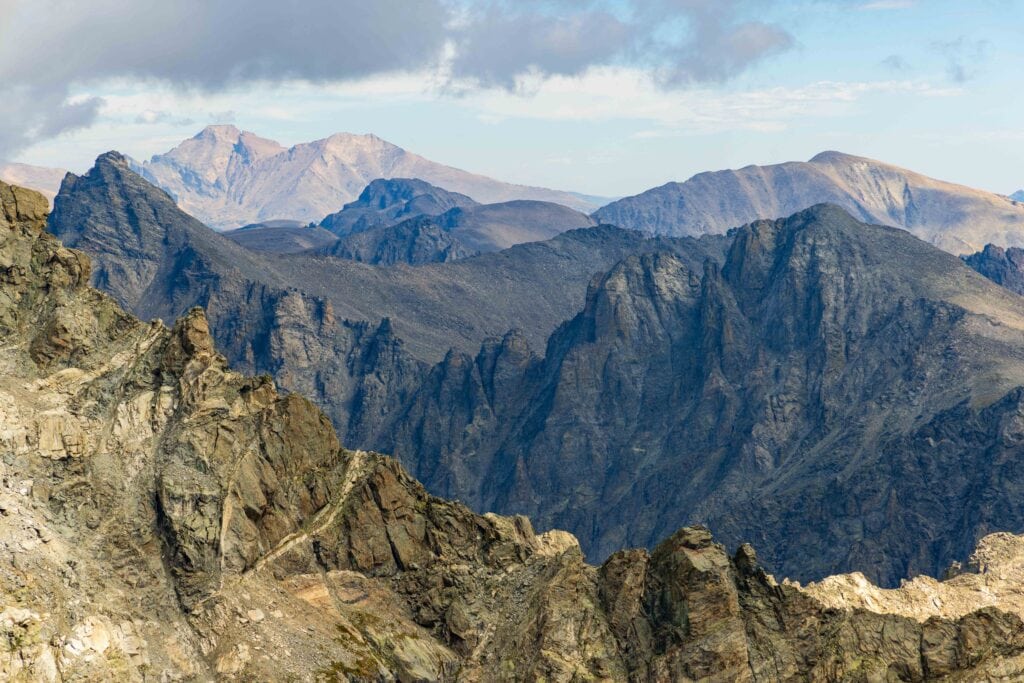 ridge lines leading out to rocky mountain national park