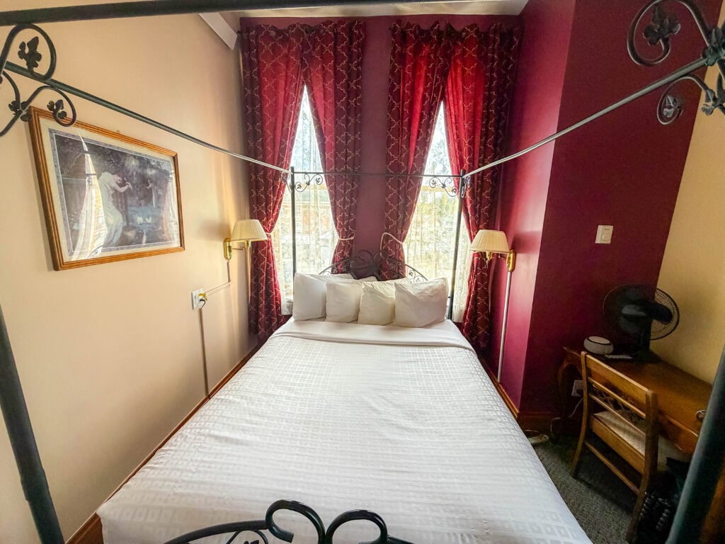 inside of one of the rooms at the delaware hotel in leadville