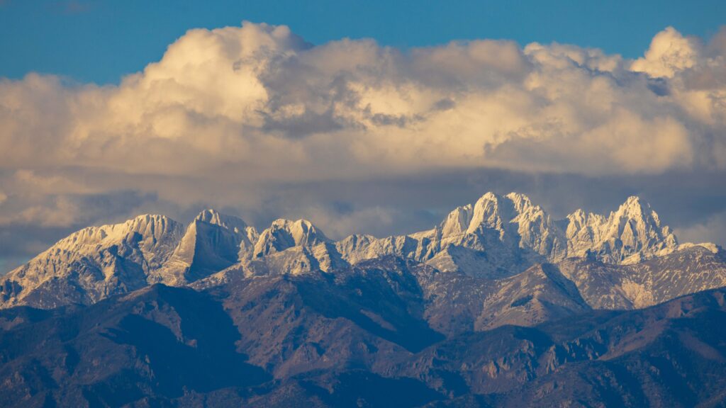 snow capped peaks of the sangre de cristo mountains in colorado