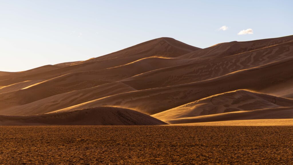 soft light on the sand dunes near alamosa colorado
